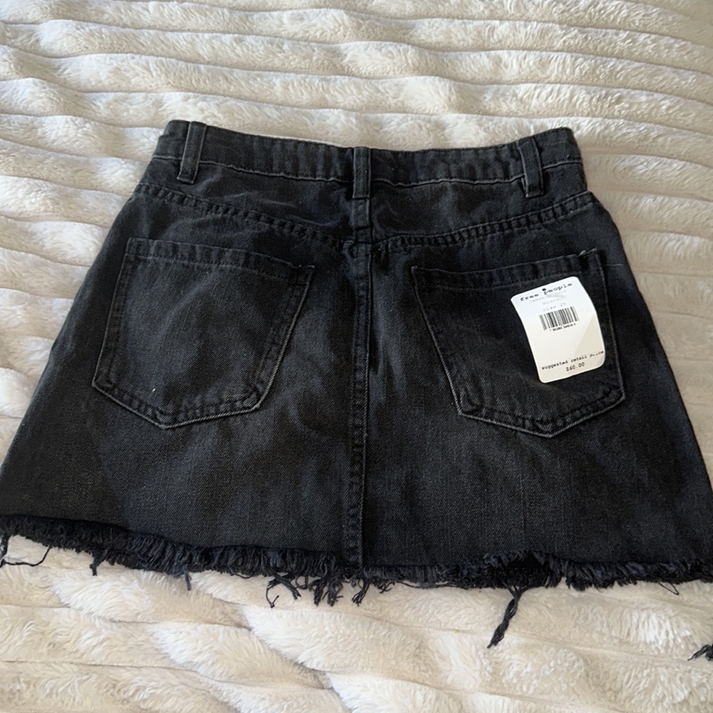Size 25 free people jeans zip up skirt - Picture 2 of 5